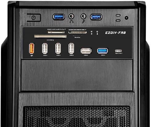 PC 5.25IN FRONT PANEL INTERNAL CARD READER USB HUB, USB 3.1 GEN2 TYPE-C PORT