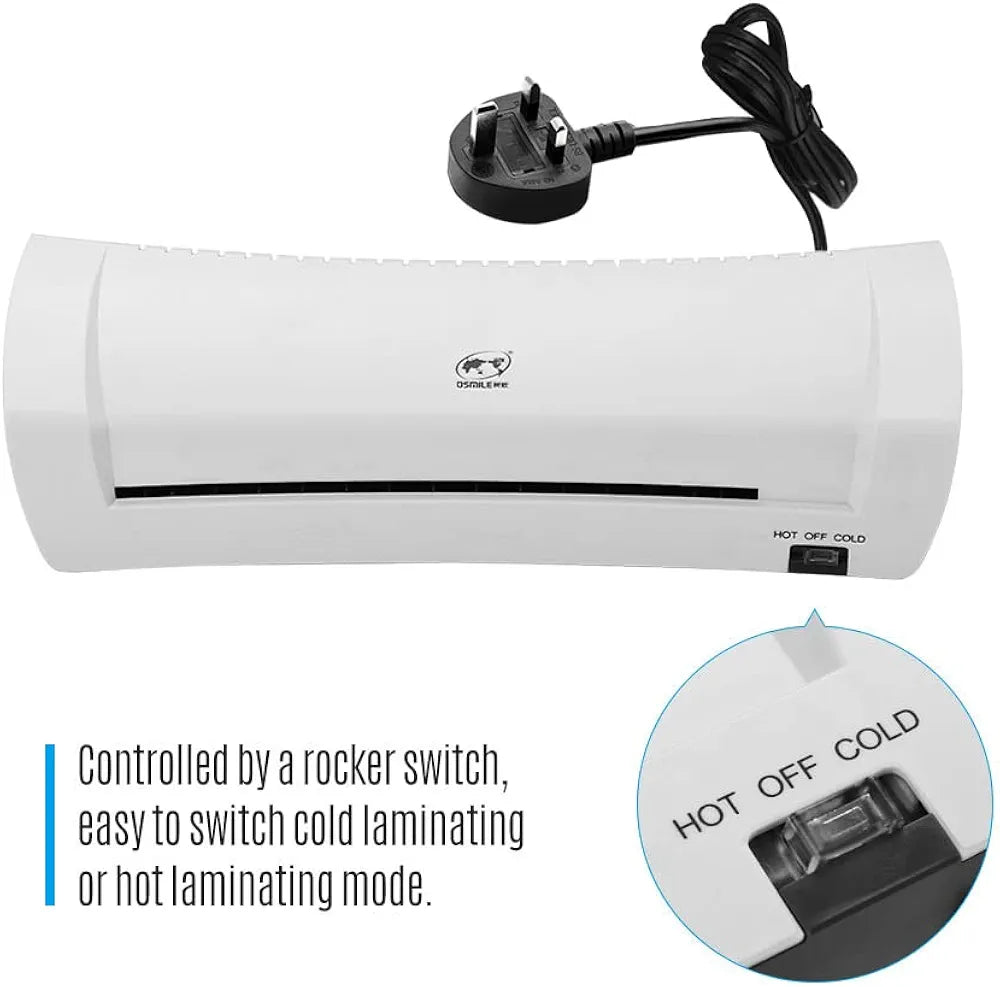 Laminating machine,SL200 Laminator Machine Hot and Cold Laminating Machine Two Rollers A4 Size for Document Photo Picture Credit Card Home School Office Electronics Supplies