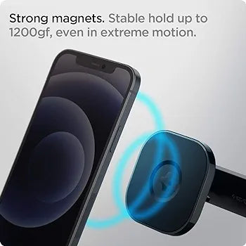 Spigen OneTap (MagFit) Designed for MagSafe Air Vent Car Mount with Detachable Swing Arm for Optimal Airflow Compatible with iPhone 15 Pro Max, 15 Pro, 15 Plus, 15, 14, 13, and 12 Series