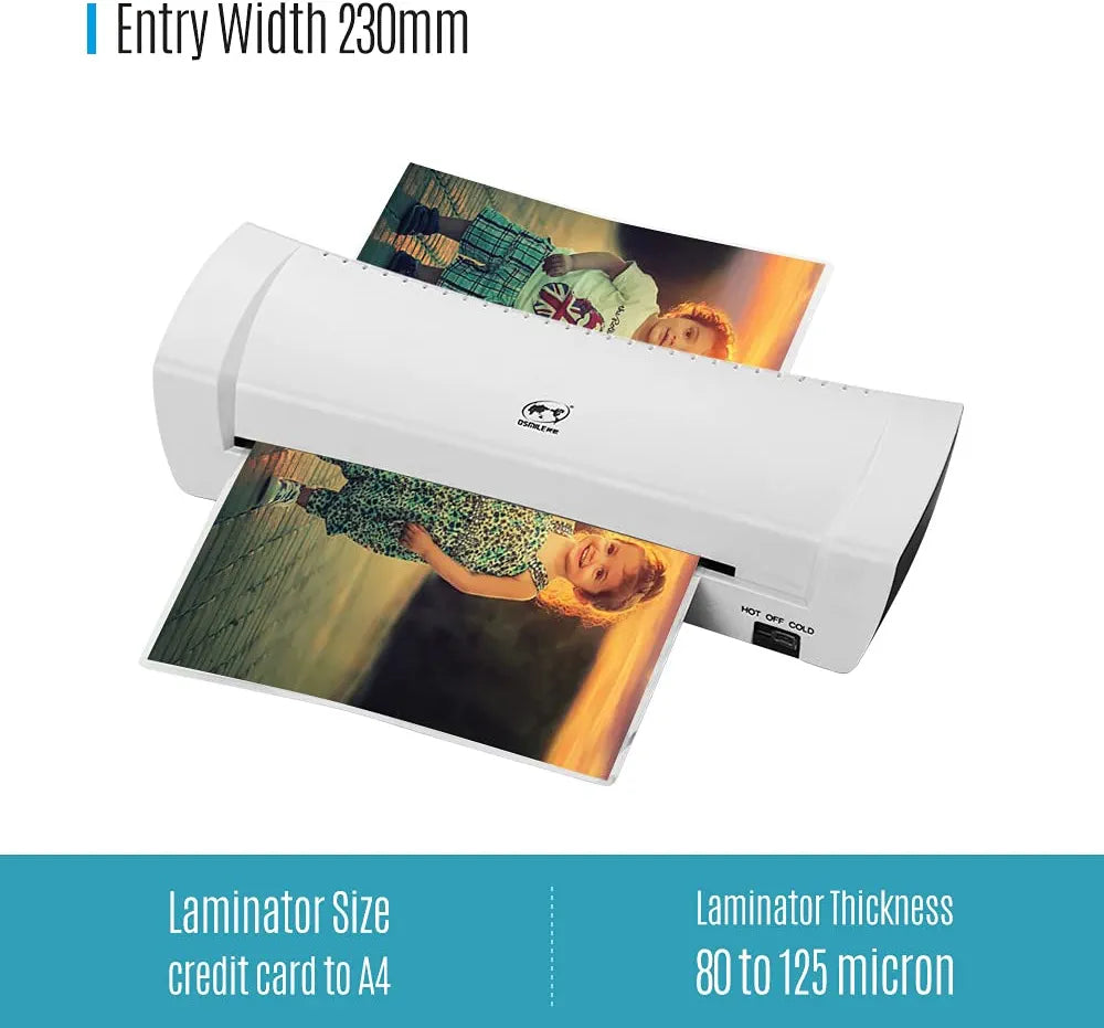 Laminating machine,SL200 Laminator Machine Hot and Cold Laminating Machine Two Rollers A4 Size for Document Photo Picture Credit Card Home School Office Electronics Supplies