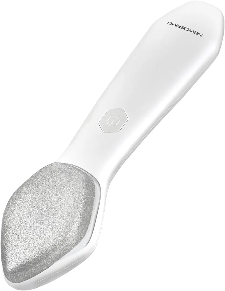 NEWDERMO Microdermabrasion Machine Pro, Large Diamond Electric Microdermabrasion Wand Tool With Red Light Therapy & 3 Levels Frequency for Face Body Exfoliate Skin Care(White)
