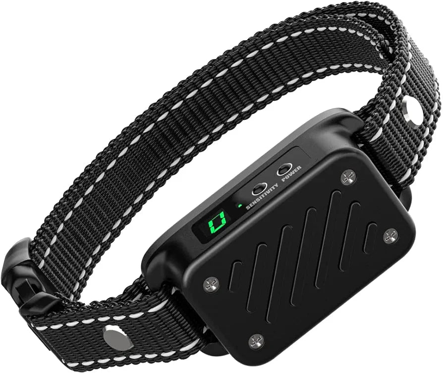 KaiNaDi Anti Barking Dog Collars, Anti Bark Collar for Large Medium Small Dog, Stop Dog Barking Deterrent Device IPX67 Waterproof & Rechargeable, 2 Modes of Beep & vibration collar - No Shock (Black)