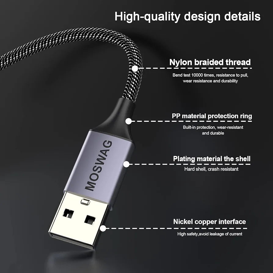 MOSWAG USB to Audio Jack Adapter 0.65Feet/20cm,External Sound Card Jack Audio Adapter with 3.5mm Aux Stereo Converter Compatible with Headset,PC,Laptop,Linux,Desktops,PS4 and More Device