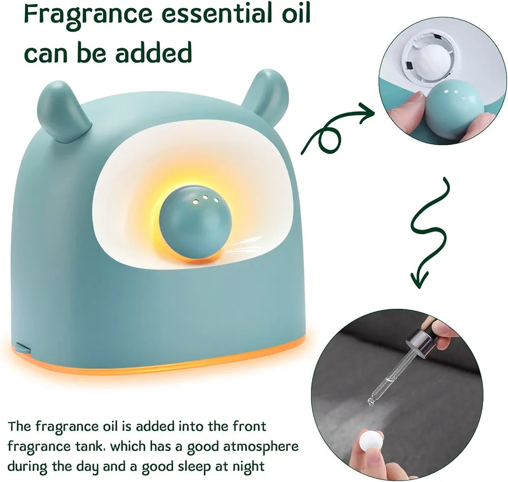 Mini Cute Humidifier - Quiet Ultrasonic Humidifier with Night Light, 2 Mist Modes, Auto Shut-off, 500ml Capacity Rain Cloud - RH30, Plants,Bedroom/babies,Nursery/office