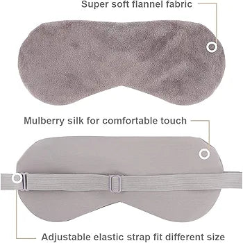 NEWGO USB Heated Eye Mask Steam Warm Eye Compress with Temperature/Timer Control Hot Eye Mask for Blepharitis, Sleeping, Dry Eyes, Tired Eyes, Stye