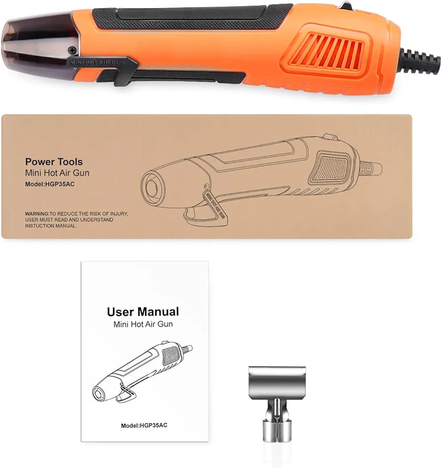 Mini Heat Gun, 350W/662°F Hot Air Gun with 6.56Ft Long Cable-HGP35AC