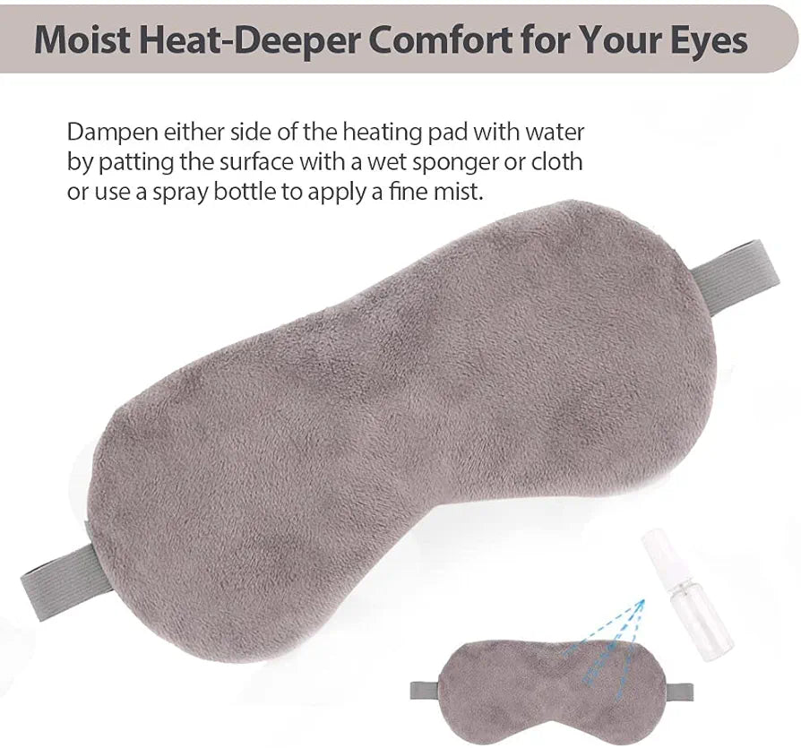 NEWGO USB Heated Eye Mask Steam Warm Eye Compress with Temperature/Timer Control Hot Eye Mask for Blepharitis, Sleeping, Dry Eyes, Tired Eyes, Stye