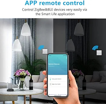 eMylo Zigbee Hub Gateway, 2 in 1 Zigbee 3.0 Bluetooth Tuya Smart Gateway Work with Smart Life and Tuya APP, Compatible with Alexa and Google Assistant, Only Support Tuya Smart Devices