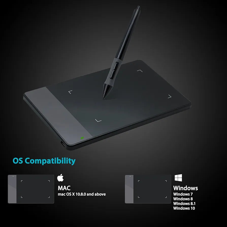 HUION 420 OSU Tablet Drawing Tablet, Graphics with Digital Stylus, 4 x 2.23 inches for Digital Art, Design & Animation, Work with Mac, PC