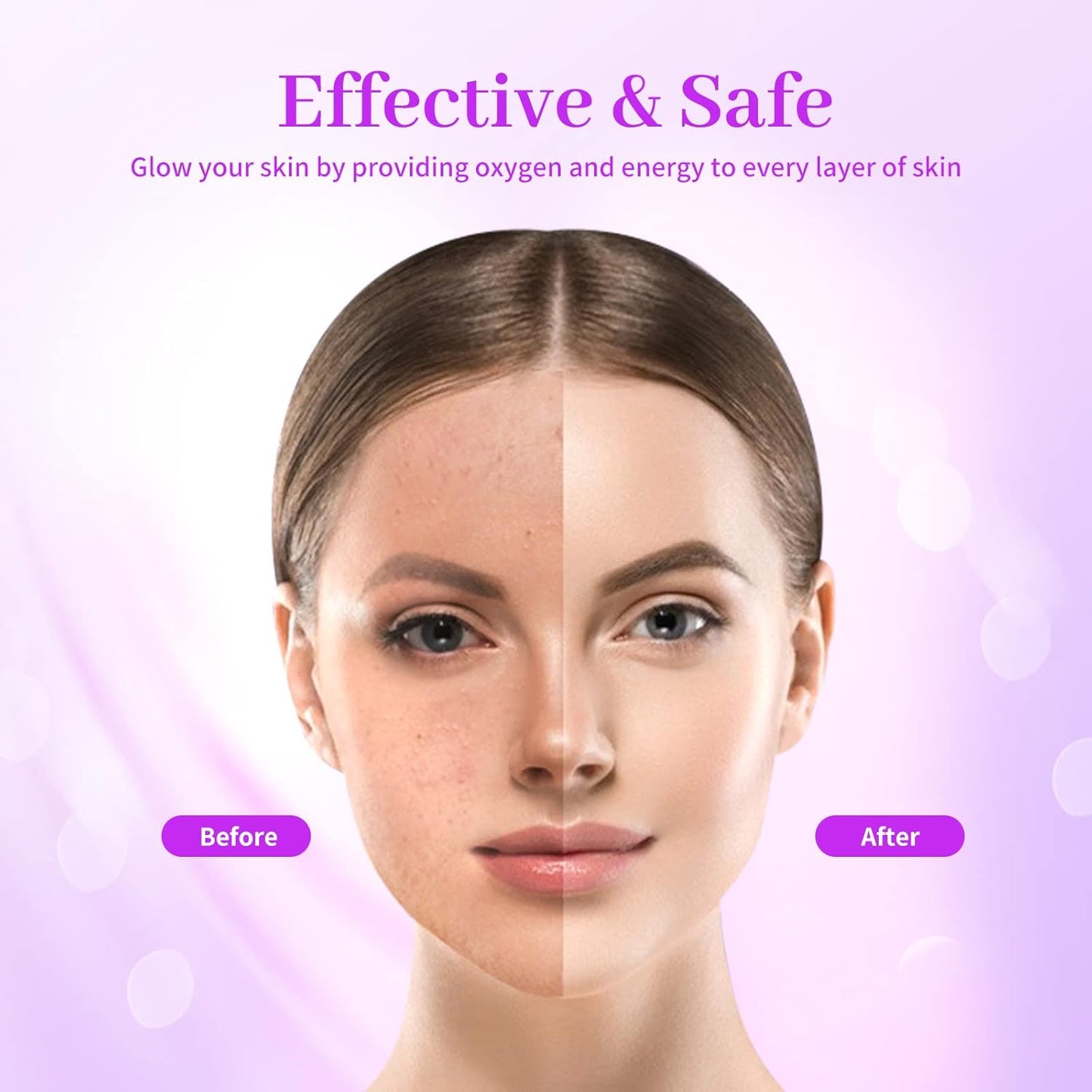 Portable High Frequency Facial Machine Wand Skin Tightening Facial, Firms Skin Reduces Wrinkles