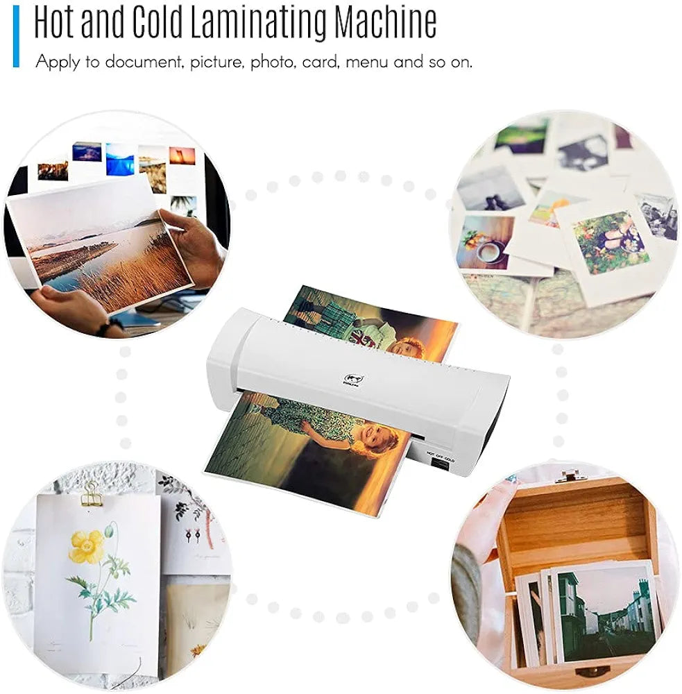 Laminating machine,SL200 Laminator Machine Hot and Cold Laminating Machine Two Rollers A4 Size for Document Photo Picture Credit Card Home School Office Electronics Supplies
