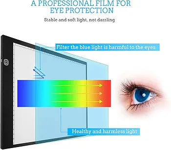 M.Way M.Way A4 LED Tracing Light Box USB Power Super Thin Light Pad Artist Stencil Table Copy Board with Brightness Illumination Adjustable Tattoo Sketch Architecture Calligraphy Crafts For Artists Drawing