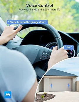 Smart Garage Door Opener, Maxcio WiFi Garage Door Switch, Compatible with Alexa/Google Home, App Control, Timer and Countdown, Operating Recording Available