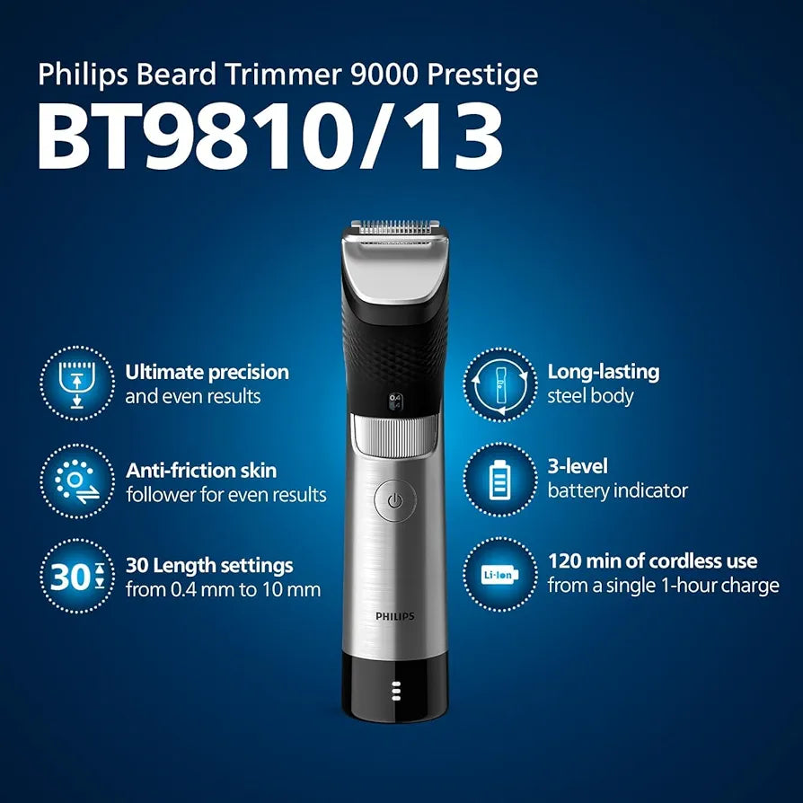 Philips Beard Trimmer Series 9000 with Lift & Trim Pro system (Model BT9810/13)