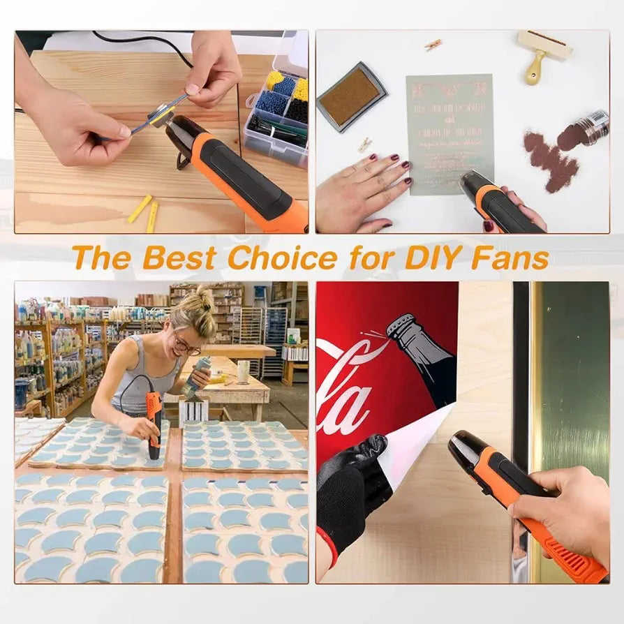 Mini Heat Gun, 350W/662°F Hot Air Gun with 6.56Ft Long Cable-HGP35AC