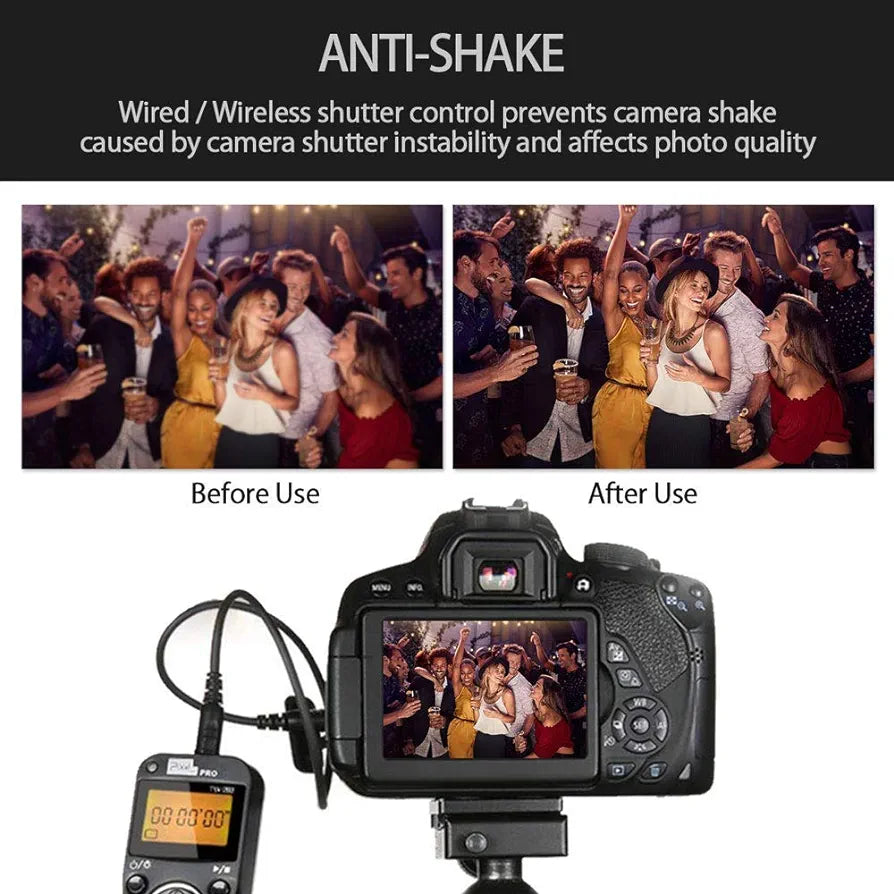 Pixel TW-283 E3 Wireless Shutter Release Cable Wired Remote Control Compatible Compatible for Canon XT XTi XS XSi T1i T2i T3 T3i T4i T5 T5i T6i SL1 EOS R R6 1300D 300D 60D 60Da 70D 80D 90D 850D 750D