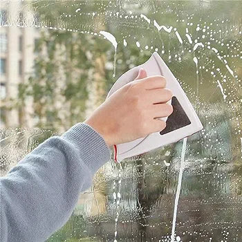 Double-sided Magnetic Window Cleaner Glass Wiper for Double Glazed Windows with Thickness of 0.5"-1.0"(15-24mm) Useful Glass Cleaning Tools