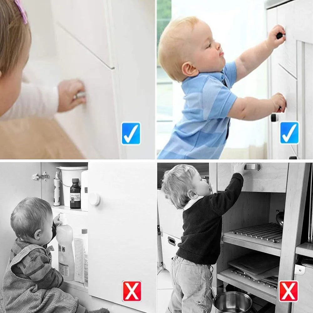 Baby Safety Magnetic Cupboard Lock White
