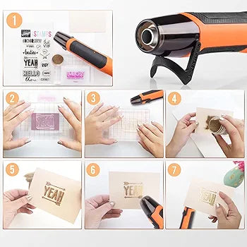 Mini Heat Gun, 350W/662°F Hot Air Gun with 6.56Ft Long Cable-HGP35AC