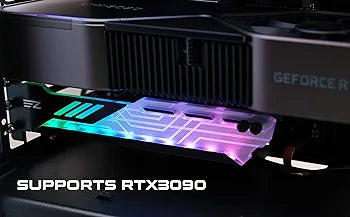 EZDIY-FAB 5V 3Pin RGB Graphics Card Holder, RGB Video Card Holder, Video Card Bracket, GPU Bracket, Motherboard Sync