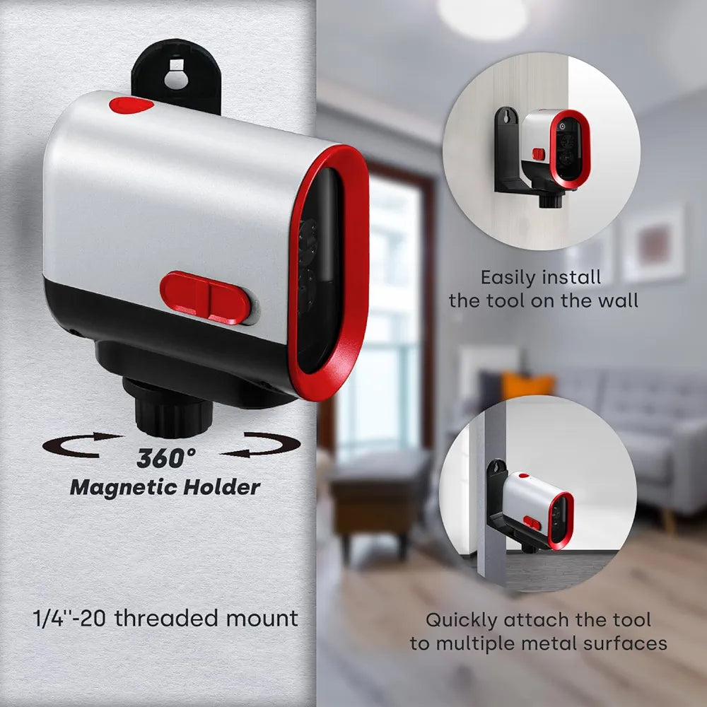 Enventor Rechargeable Laser Level,Li-ion Battery Laser Level Self Leveling with Pulse Mode