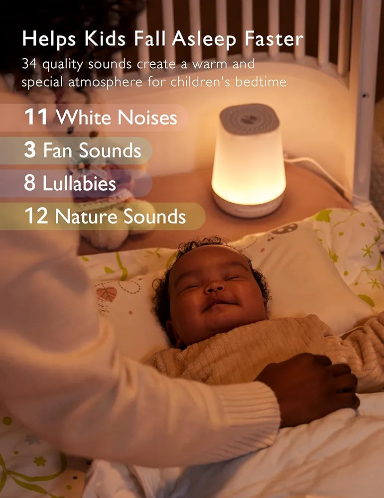 Momcozy White Noise Machine for Baby Sleeping with Night Light, Toddler Sleep Trainer 34 Soothing Sleep Sounds, Timer, App Remote Control, Personal Sleep Routine Alarm Clock(Blue)