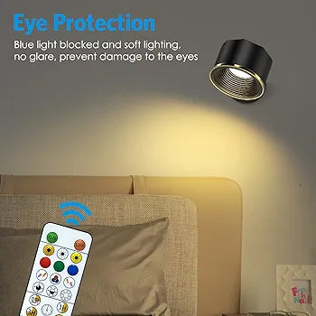 Newest LED Wall Sconce,Rechargeable Wall Mounted Lamp, 16 Colors, 360° Adjustable Base, Remote