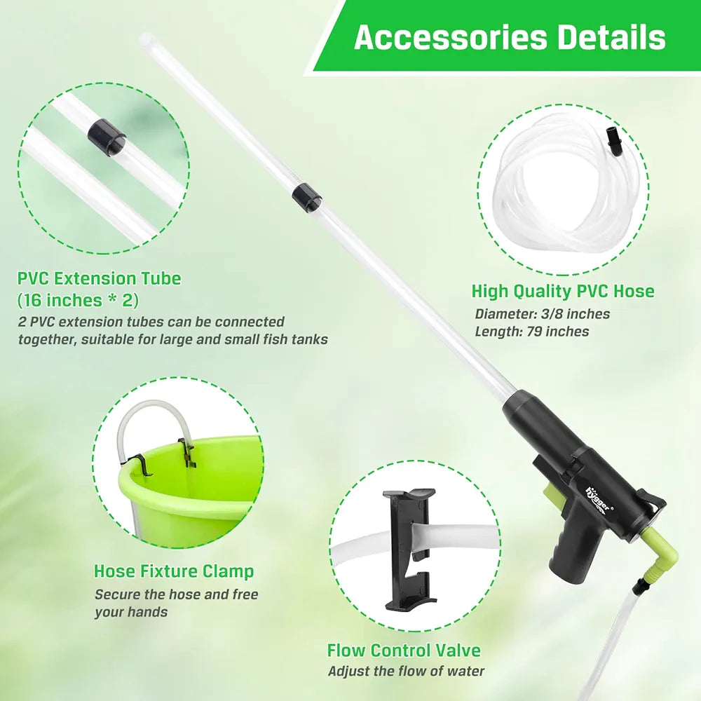 Hygger Aquarium Vacuum Gravel Cleaner