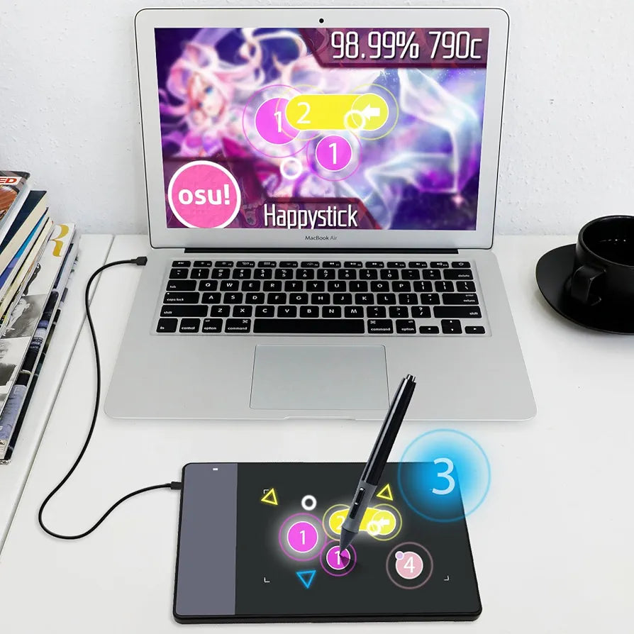 HUION 420 OSU Tablet Drawing Tablet, Graphics with Digital Stylus, 4 x 2.23 inches for Digital Art, Design & Animation, Work with Mac, PC