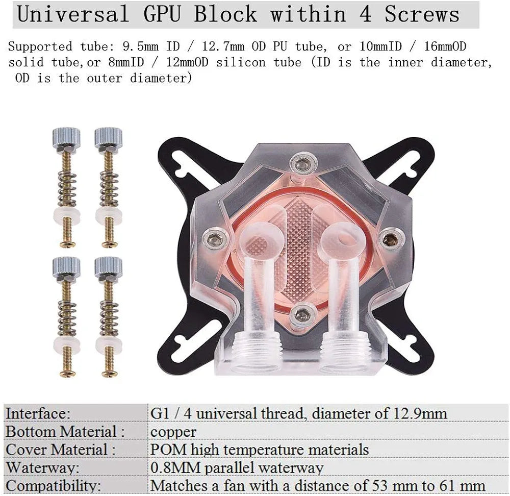 PC Water Cooling Kit DIY Water Cooling Kit with Cooler CPU/GPU Block Cylindrical Water Reservoir Pump LED Fan 240mm Heat Sink Connectors Kit All-in-one Liquid Computer Water Cooling set