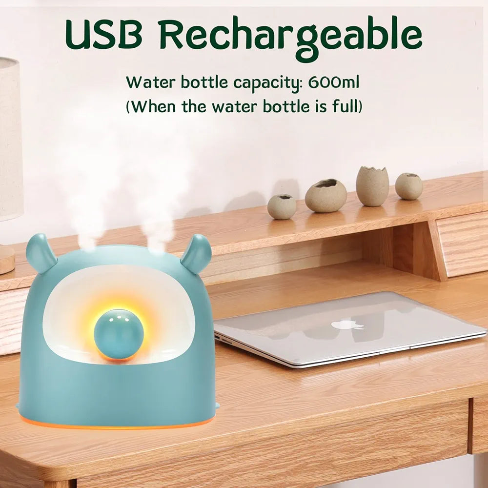 Mini Cute Humidifier - Quiet Ultrasonic Humidifier with Night Light, 2 Mist Modes, Auto Shut-off, 500ml Capacity Rain Cloud - RH30, Plants,Bedroom/babies,Nursery/office