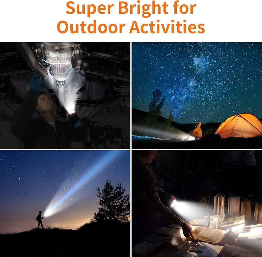 Solar Power Bank, Portable Charger 39,800 mAh Solar Charger, 18W Type-c & 5 Outputs Battery Pack, 2 Super Bright Flashlights 4 Lighting Modes