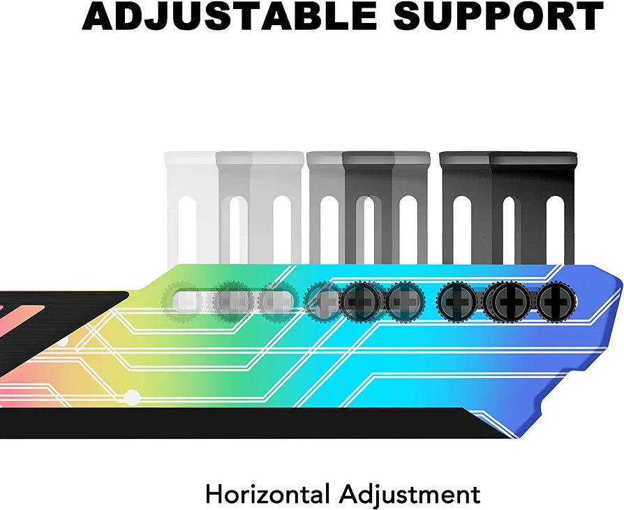 EZDIY-FAB 5V 3Pin RGB Graphics Card Holder, RGB Video Card Holder, Video Card Bracket, GPU Bracket, Motherboard Sync