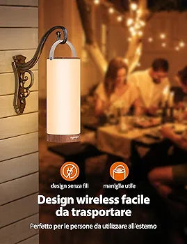 sympa Table Lamp, Smart Dimmable LED Bedside Lamp Night Light for Kids, Touch Sensor RGB Mode, IP45 Waterproof for Bedroom Party Bar Camping, Living Room