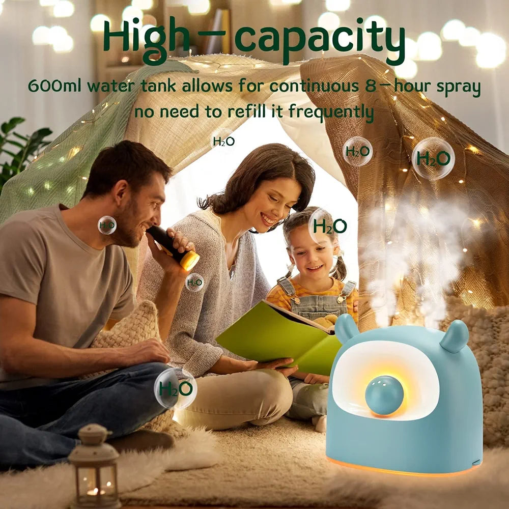 Mini Cute Humidifier - Quiet Ultrasonic Humidifier with Night Light, 2 Mist Modes, Auto Shut-off, 500ml Capacity Rain Cloud - RH30, Plants,Bedroom/babies,Nursery/office