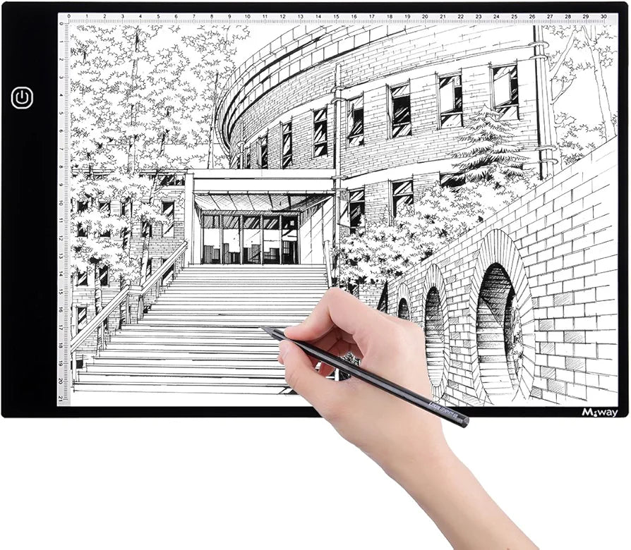 M.Way M.Way A4 LED Tracing Light Box USB Power Super Thin Light Pad Artist Stencil Table Copy Board with Brightness Illumination Adjustable Tattoo Sketch Architecture Calligraphy Crafts For Artists Drawing