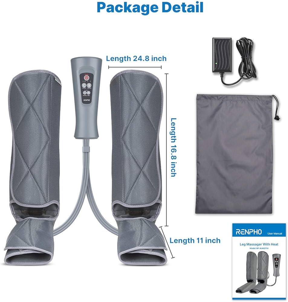 RENPHO Leg Massager and Compression for Circulation, Effective for Fathers Mothers Relaxation Muscles, Calf Massager FSA HSA Eligible