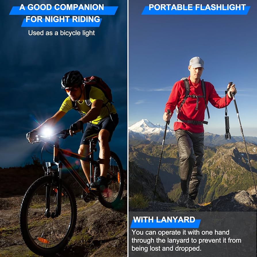 Rechargeable Flashlight 8800 Mah 1200.000 LM Super Bright Flashlight