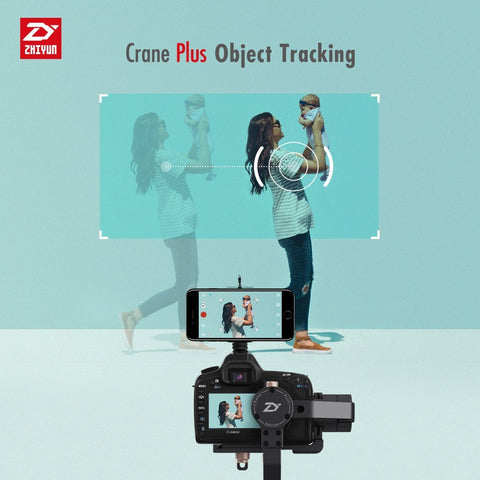 ZHIYUN Crane Plus 3-Axis Handheld Gimbal Stabilizer for DSLR and Mirrorless Camera compatible Sony Panasonic LUMIX Nikon Canon POV Large Payload Timelapse Object