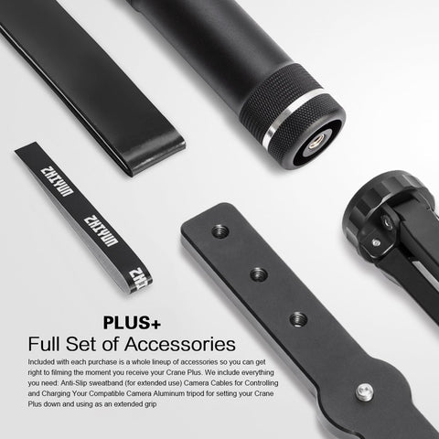 ZHIYUN Crane Plus 3-Axis Handheld Gimbal Stabilizer for DSLR and Mirrorless Camera compatible Sony Panasonic LUMIX Nikon Canon POV Large Payload Timelapse Object