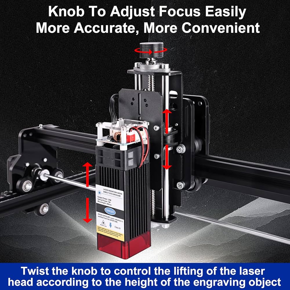 Laser Engraver 4240, 20W Laser Engraving Cutting Machine, Laser Machine 5W Output Power, Laser Cutter for Metal and Wood with 16.5”x15.75” Large Engraving Cutting Area (420x400mm)