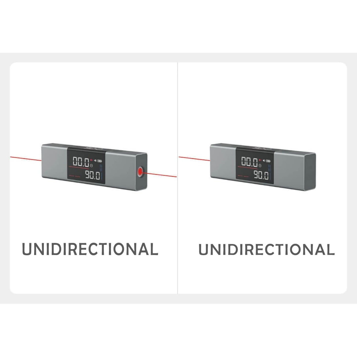 Digital Inclinometer, Protractor Laser Er-Laser Ruler with Bi-Directional L-As-er Marking, Real Time Protractor with Double-Sided High Definition LED Screen for Home