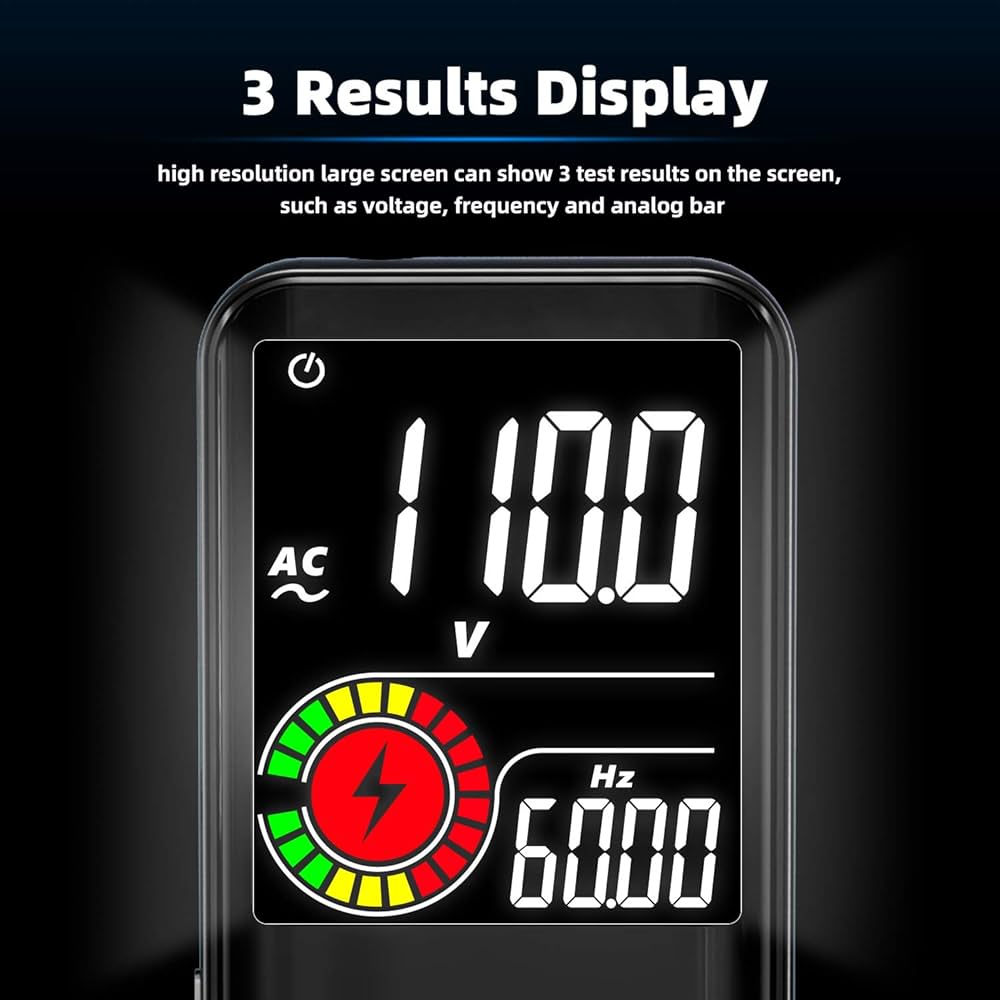 BSIDE Bside S10 Digital Multimeter Handy Auto Range EBTN LCD 9999 Counts Voltage Tester Capacitance Resistance Frequency Temp Continuity Diode Duty Cycle Live Check Voltmeter with Flashlight