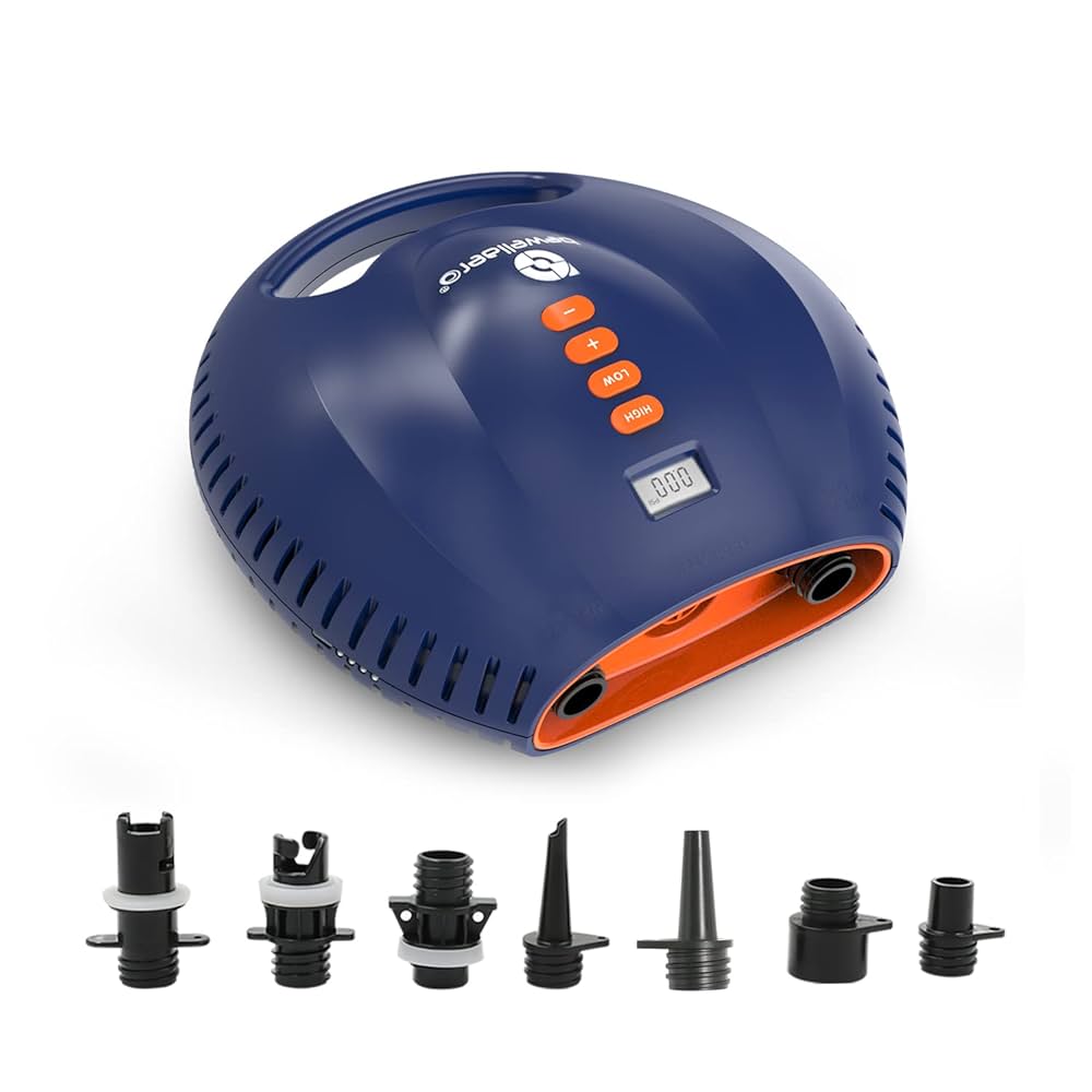 BEWELLAERO Rechargeable Paddle Board Pump,16PSI SUP Air Pump with Intergrated Battery, Portable ISUP Inflator & Deflator for Inflatable Kayak, Tent, Boat, Mattress