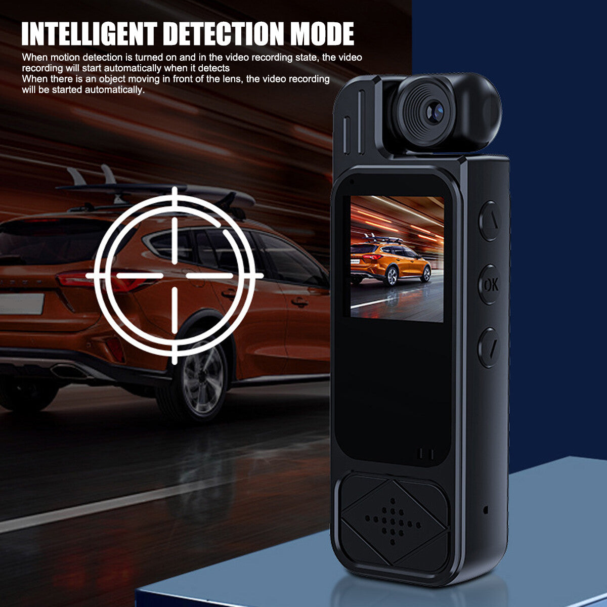 Mini Action Camera 2K 1080P Police Body Recorder Night Vision Back Clip Video DV