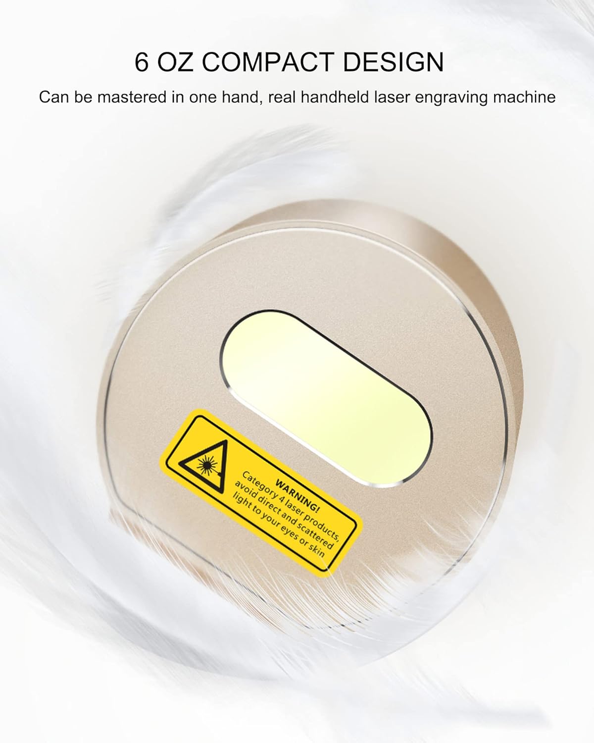 LaserPecker L1 Laser Engraving Machine, Engraving Machine, Portable Laser Engraver Device, Mini Ultralight Laser Engraving Laser Cutter for Wood Timber Leather - with Tripod (Gold)