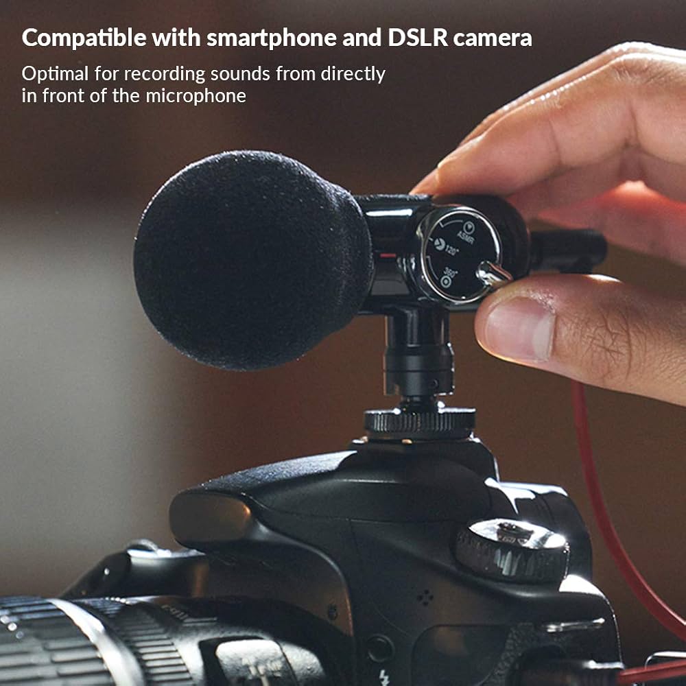 ORANGEMONKIE Q Mic Video Kit with Omni/Cardioid Microphone and Accessories for Cameras & Smartphones with 3.5mm