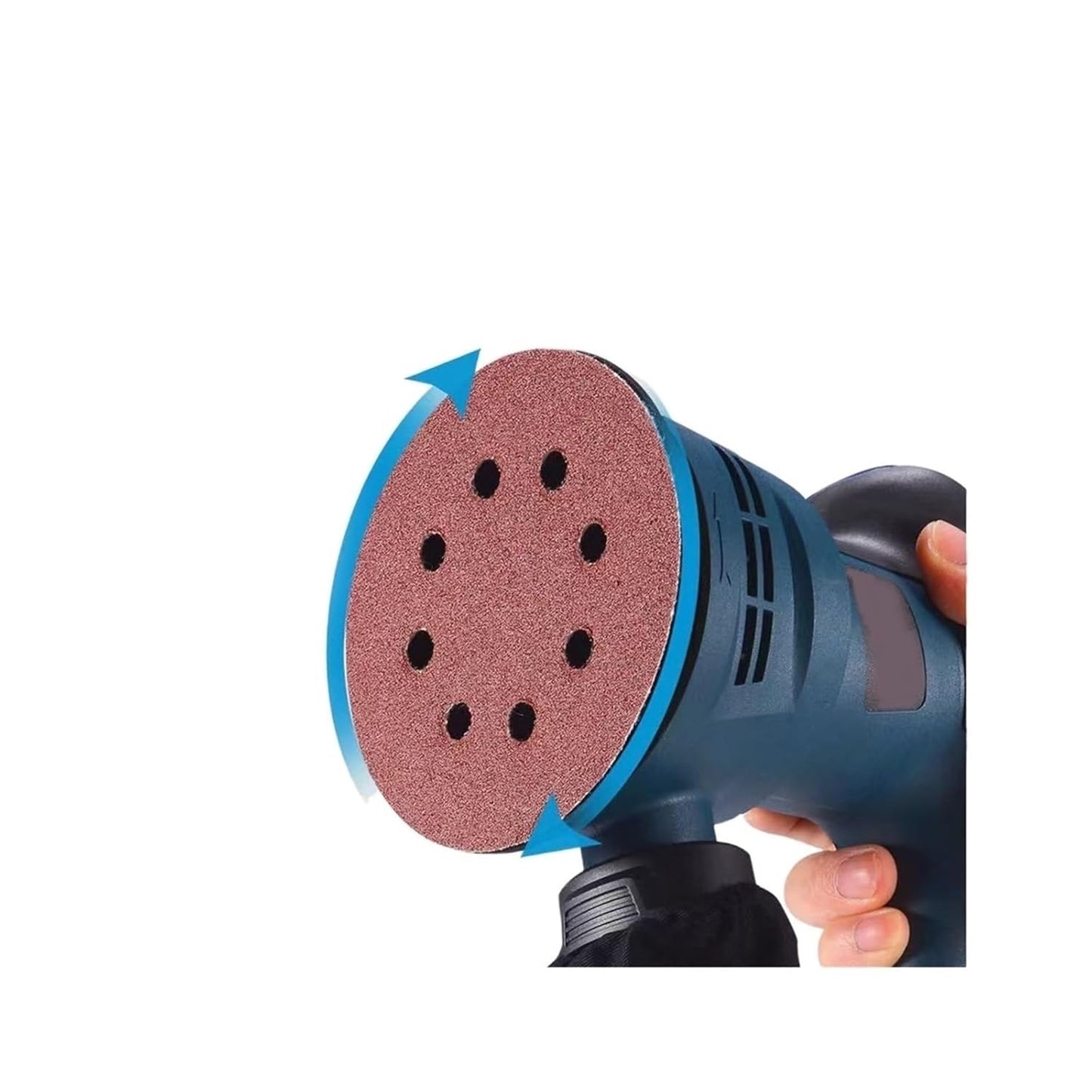 Belt Sander, Electric Eccentric Sander 5 Inch 125mm Sanding Plate Electric Sander Wood Processing Furniture Car Polishing Machine, for DIY Metal Woodworking Knife Making(Blue)