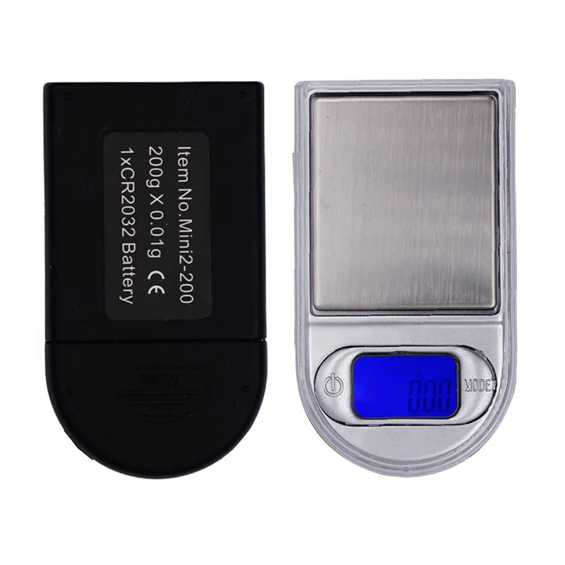 lighter-styled mini digital pocket scale with a 200g capacity
