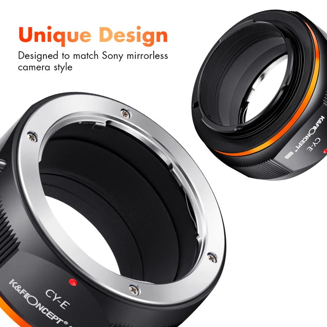 K&F Concept CY-E Adapter Pro for Contax Yashica CY Mount Lens to Sony E a6000 a7R2 A73 A7R4 Lens Adaptor Adapter